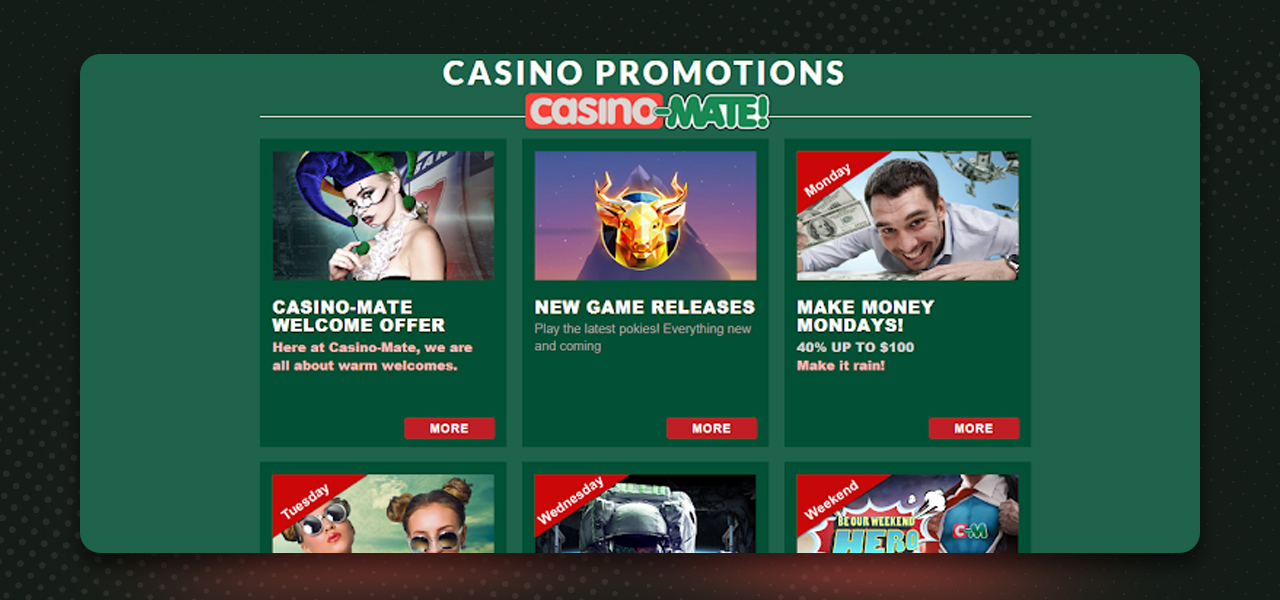 Casino Mate bonuses