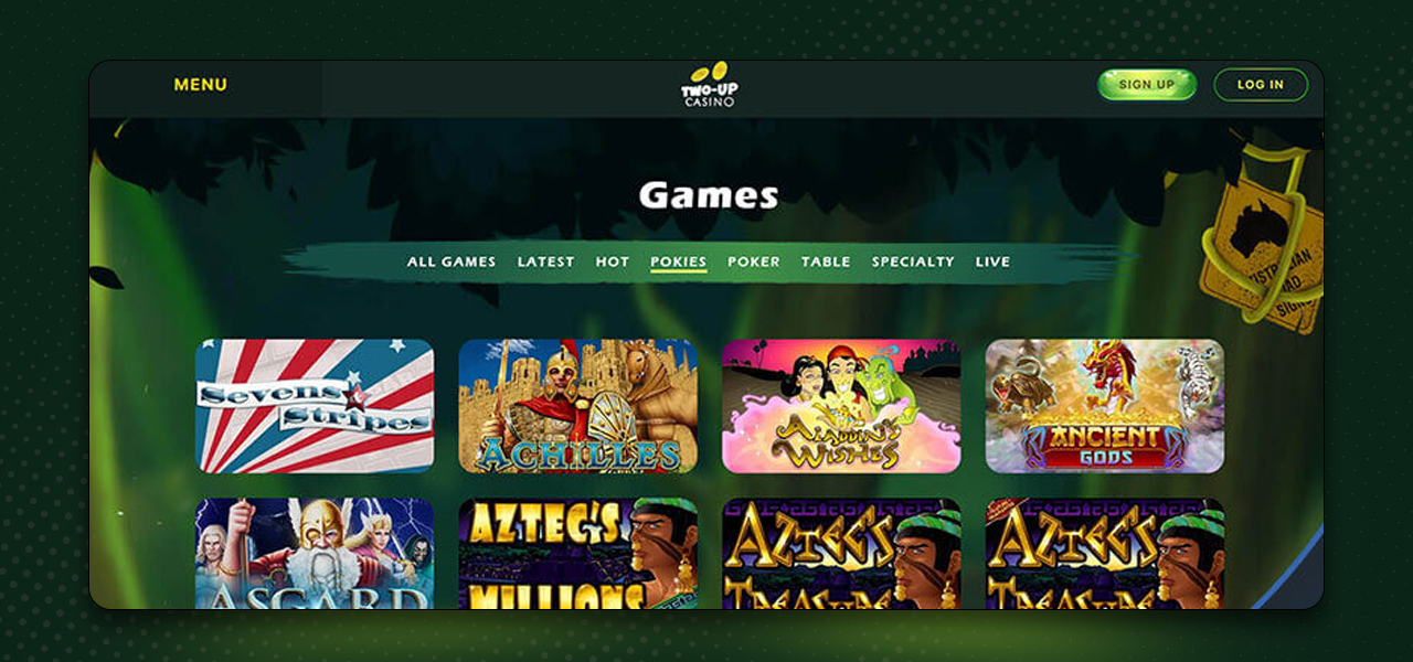 Two Up casino games